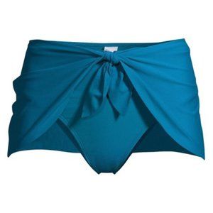 new XL 1X skirted swimsuit bikini bottom adjustable tie knot midrise plus